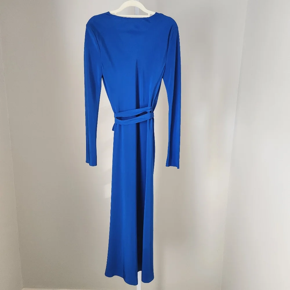 Diane Von Furstenberg DVF Blue Silk Wrap Dress Sz S - Picture 3 of 12